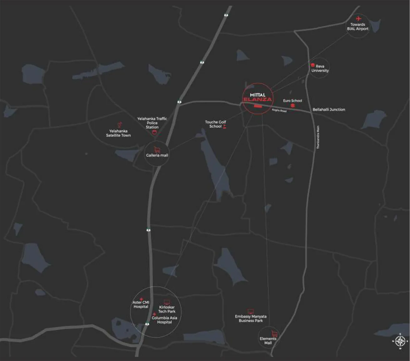 Mittal Elanza | Premium Residences Park World Mhalaunge location map
